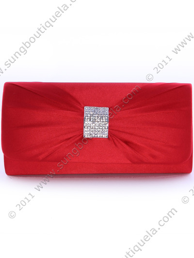 92021 Red Evening Bag - Red, Front View Medium