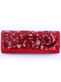 92105 Red Sequin Evening Bag - Red, Front View Thumbnail