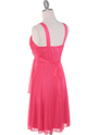 936 Coral Wide Straps Cocktail Dress - Coral, Back View Thumbnail