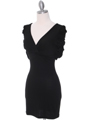 9764 Black Jersey Party Dress - Black, Alt View Thumbnail