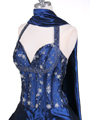 9827 Deep Blue Beaded Evening Gown - Deep Blue, Alt View Thumbnail