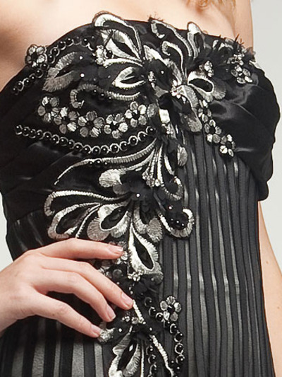 AC201 Black Strapless Prom Dress - Black, Alt View Medium