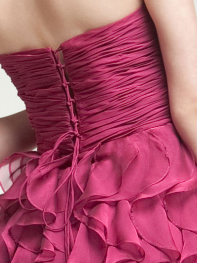 AC203 Ruffled Layered Prom Dress - Victorian Purple, Back View Medium