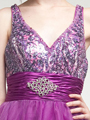 AC204 Sequin Bodice Prom Gown - Purple, Alt View Thumbnail
