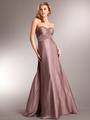 AC222 Keyhole Prom Dress - Dusty Rose, Front View Thumbnail