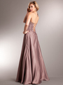 AC222 Keyhole Prom Dress - Dusty Rose, Back View Thumbnail