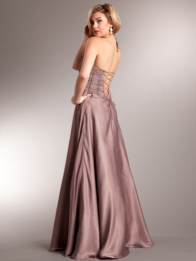 AC222 Keyhole Prom Dress - Dusty Rose, Back View Medium