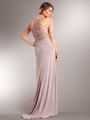 AC233 Vintage Flair Evening Dress - Dusty Rose, Back View Thumbnail