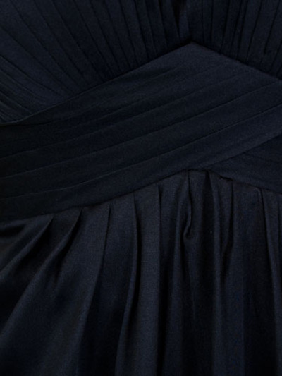 AC304 Pleated Strapless Evening Dress - Black, Alt View Medium