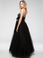 AC601 Grand and Gorgeous Mesh and Sequin Prom Gown - Black, Back View Thumbnail