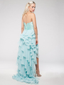 AC603 High on Style High-low Prom Dress - Light Aqua, Back View Thumbnail