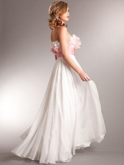 AC612 Debutant Debut Special Occasion Dress - Off White, Back View Medium