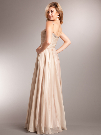 AC624 Glitz and Glamour Prom Dress - Champagne, Back View Medium