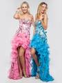 AC708 Ruffled Skirt High-low Prom Dress - Pink, Alt View Thumbnail