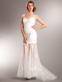 AC709 Vintage Destination Bridal Dress - Off White, Front View Thumbnail