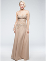 AC711 Sweetheart Evening Dress - Champagne, Front View Thumbnail