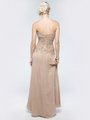 AC711 Sweetheart Evening Dress - Champagne, Back View Thumbnail