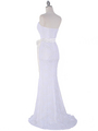 B7224 Lace Destination Bridal Dress - White, Back View Thumbnail