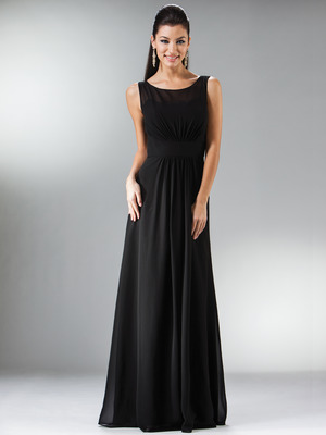 C1465 Black Tie Affair Sleeveless Evening Dress, Black