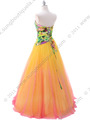 C60 Yellow Prom Gown - Yellow, Back View Thumbnail