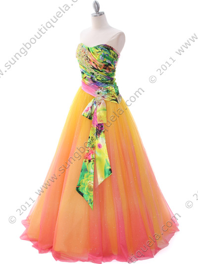 C60 Yellow Prom Gown - Yellow, Alt View Medium