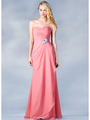 C7781 Chiffon Evening Dress with Bolero - Coral, Alt View Thumbnail
