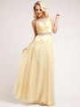 C7933 Sparkling Gems Romantic Sweetheart Evening Dress - Champagne, Front View Thumbnail
