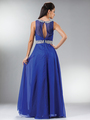 C7933 Sparkling Gems Romantic Sweetheart Evening Dress - Royal, Back View Thumbnail