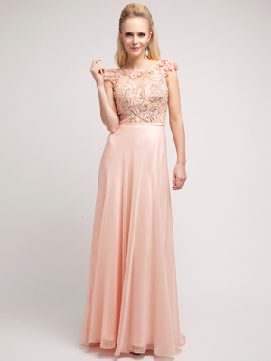C8889 Modern Sleeveless Mother of the Bride Dress, Blush
