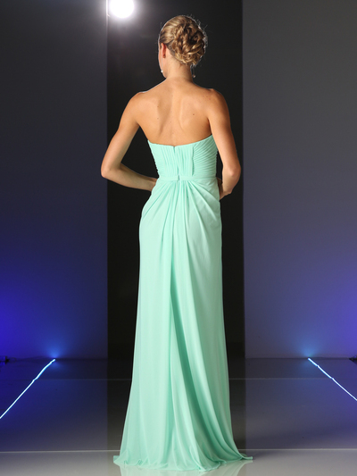 CD-601 Strapless Sweetheart Bridesmaid Dress - Mint, Back View Medium