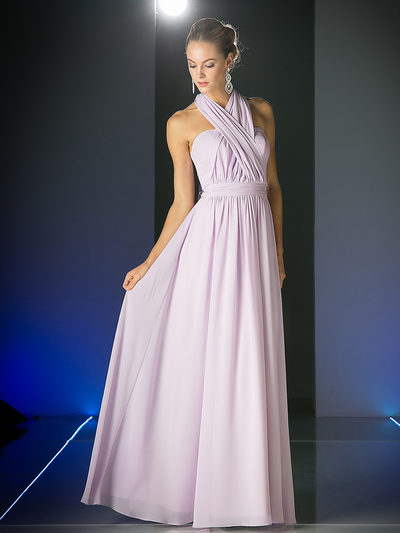 CD-CF055 Convertible Bridesmaid Long Evening Dress - Lilac, Alt View Medium