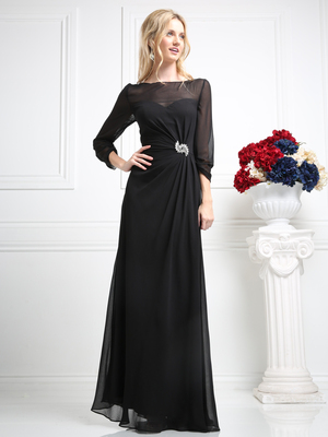 CD-CF063 Mother of the Bride with Jeweled Accent, Black