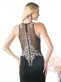 CD-CR701 Beaded A-line Evening with Train - Black, Alt View Thumbnail
