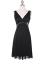 CP2069-D Missy Knit Cocktail Dress - Black, Front View Thumbnail