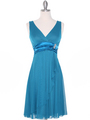 CP2069-D Missy Knit Cocktail Dress - Teal, Front View Thumbnail