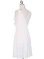 CP2134-D Lace Top Cocktail Dress - Off White, Back View Thumbnail