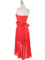 CP2209-lace Lace Top Chiffon High-low Cocktail Dress - Orange, Back View Thumbnail
