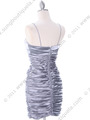 E1808 Silver Cocktail Dress with Bolero - Silver, Back View Thumbnail