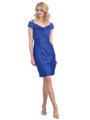 E1895 Red Cocktail Dress - Royal Blue, Front View Thumbnail