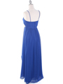 E1913 High Low Chiffon Cocktail Dress - Royal Blue, Back View Thumbnail