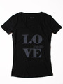 FH004 V-Neck Tee - Black Gray, Front View Thumbnail