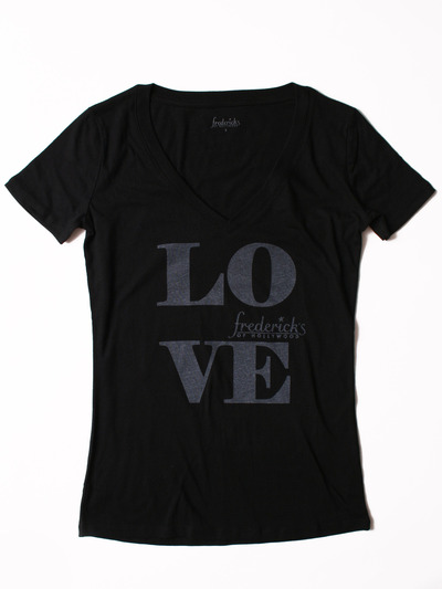 FH004 V-Neck Tee - Black Gray, Front View Medium