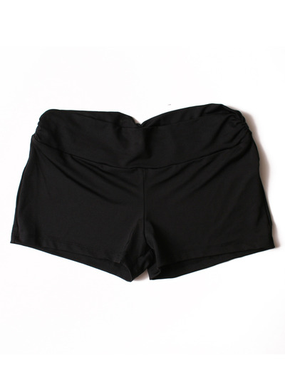 FH008 Yoga Short - Black, Front View Medium