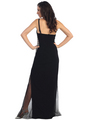 GL1022 Evening Elegance Evening Dress - Black, Back View Thumbnail