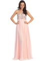 GL1069 Princess Prom Dress - Dusty Rose, Front View Thumbnail