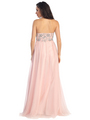 GL1069 Princess Prom Dress - Dusty Rose, Back View Thumbnail
