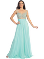 GL1077 Vintage Inspired Evening Dress  - Tiffany, Front View Thumbnail