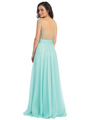 GL1077 Vintage Inspired Evening Dress  - Tiffany, Back View Thumbnail