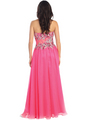 GL1085 Glitzy Prom Gown - Pink, Back View Thumbnail