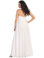 GL1112 Pure & Pristine Sweetheart Evening Dress - White, Back View Thumbnail